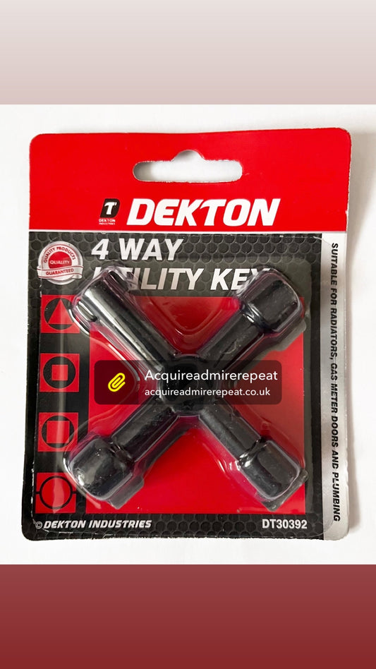 4-Way Utility Key – Multi-Purpose Service Cabinet Key for Gas, Electric, Water & HVAC