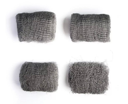 4-Piece Assorted Steel Wool Pack – Multi-Purpose for Cleaning, Polishing & DIY