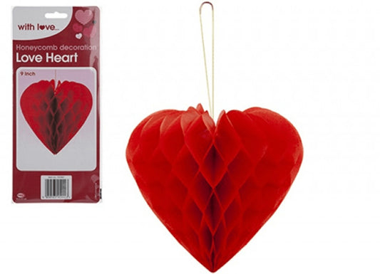 9” Decorative Honeycomb Love Heart – Romantic & Stylish Decor